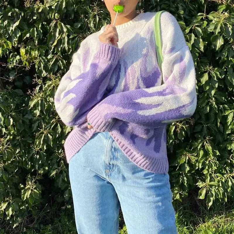 Elina – Trui met lange mouwen ronde hals en losse pasvorm