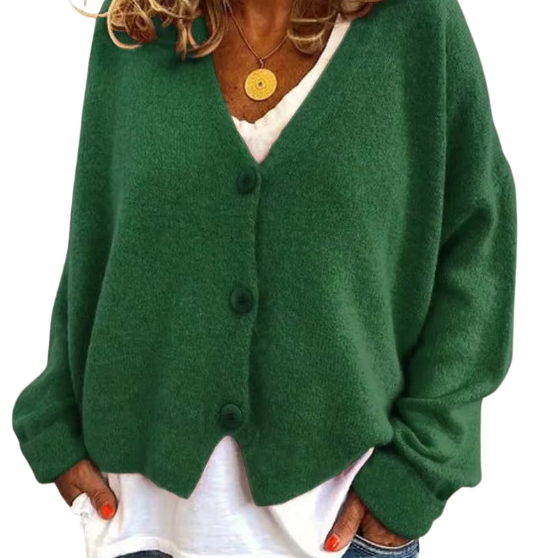 Clara – Stijlvol Cardigan met lange mouwen en knopen Voorkant