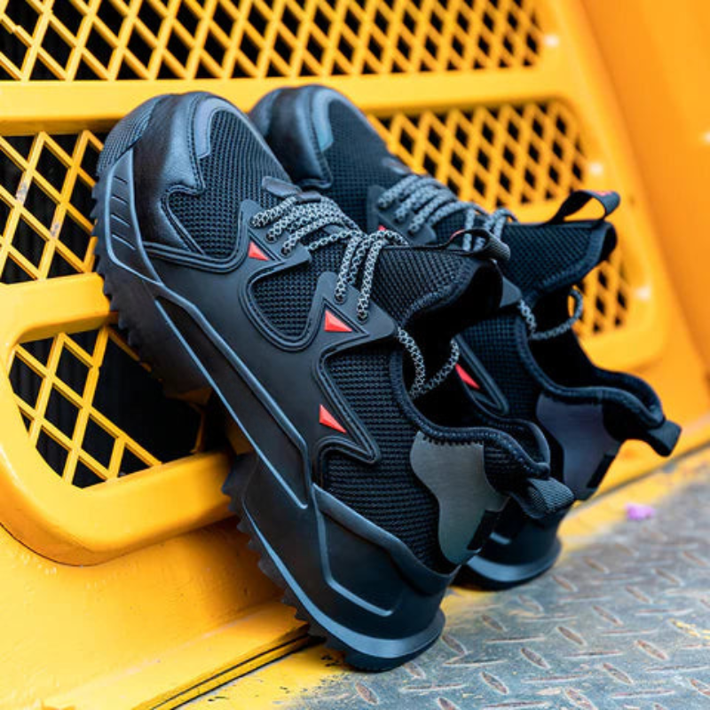 Henry - Schoenen met stalen neus, antislipzool en vetersluiting