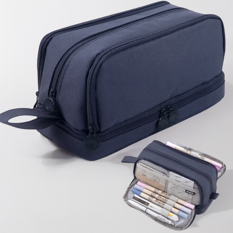 NoteBox – Dubbelgelaagde Canvas Pennenzak