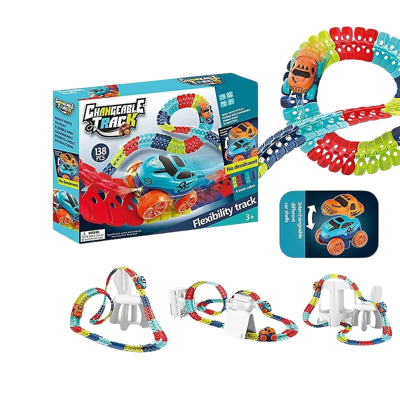 TrackWhiz – Flexibele racebaanset met 360°-autobeweging en aangepaste lay-outopties