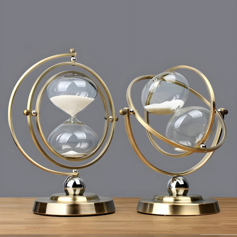 TimeLuxe – Noords Retro Metalen Zandloper voor Huis- en Kantoordecoratie