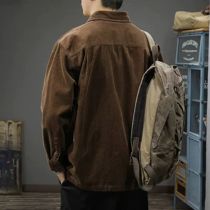 Jensen – Jas met Lange Mouwen Omgeslagen Kraag en Knoopsluiting