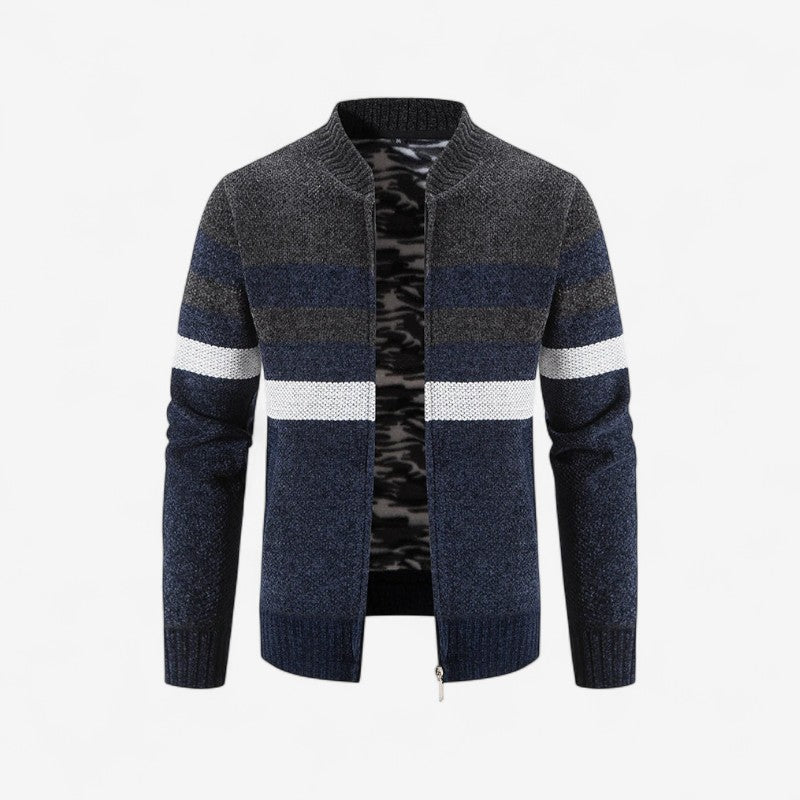 Mark - Lange Mouw Jas met Opstaande Kraag en Rits Sluiting