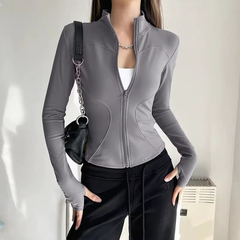 Jennifer – Jack met Lange Mouwen Opstaande Kraag en Ritsluiting