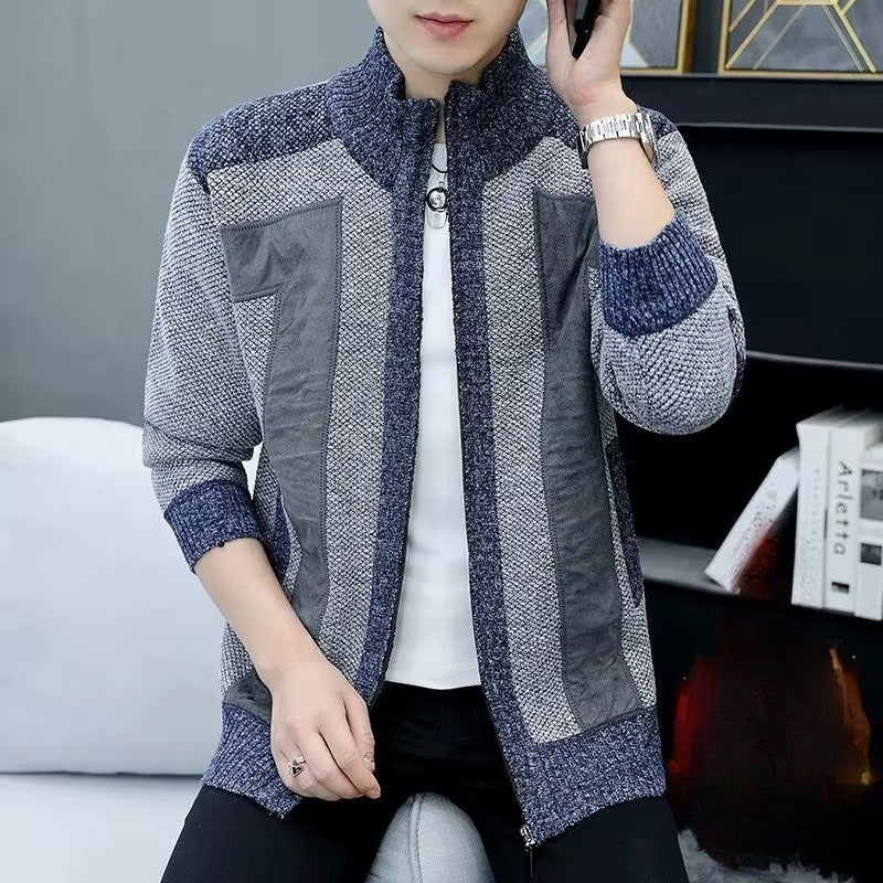 Nathan – Lange Mouw Jas met Rits en Opstaande Kraag