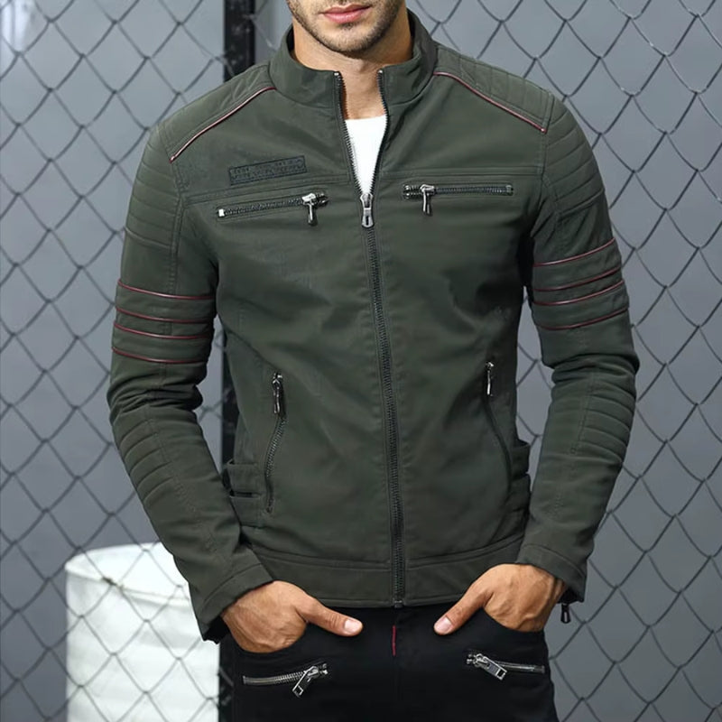 John - Lange Mouw Jas met Rits en Meerdere Compartimenten