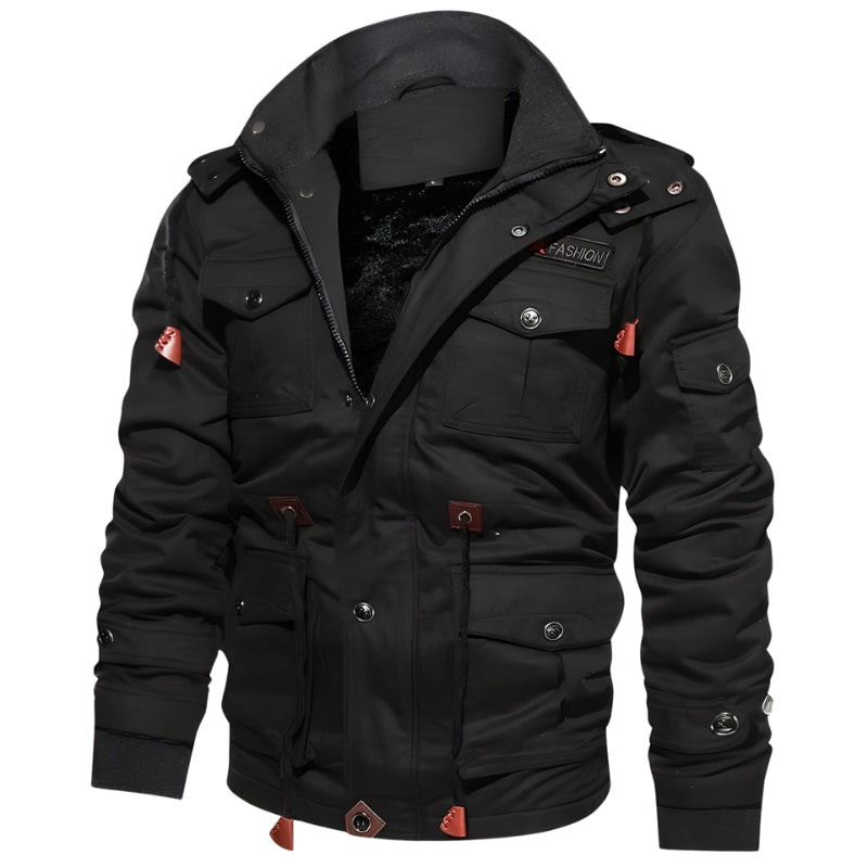 Adrian – Jas met Lange Mouwen, Verstelbare Taille en Zakken