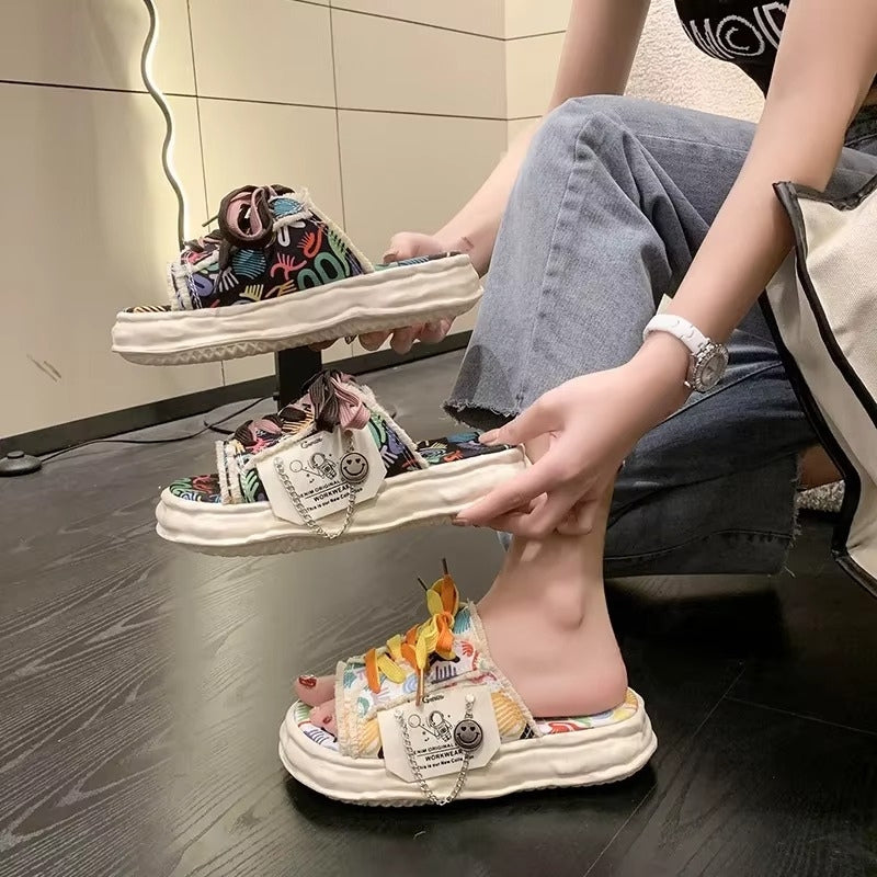 Anna – Pantoffel met ronde neus instapontwerp en kanten design