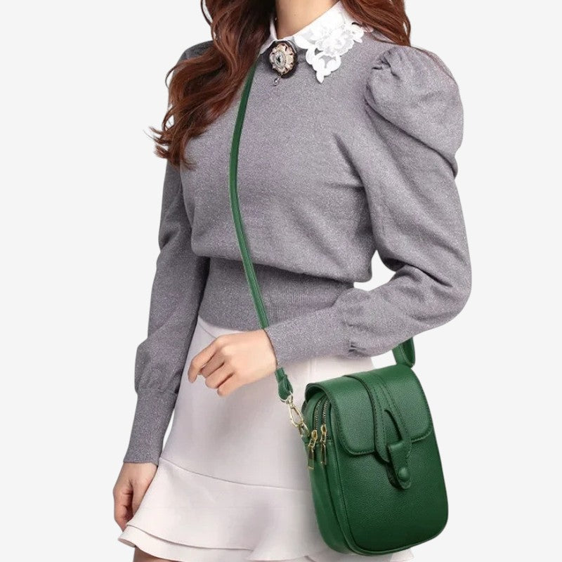 Esra – Crossbody Tas met Afneembare Band en Meerdere Ritsvakken