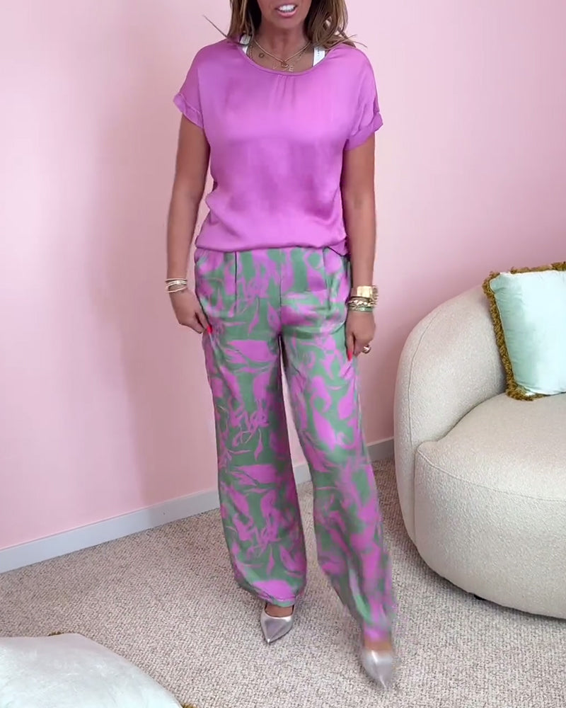 TrendyCharm™️ - Casual Gedrukte Jurk Set