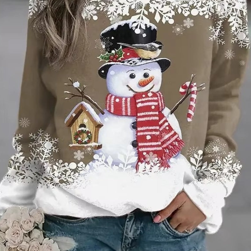 Harper – Lange Mouw overhemd met Print en Ronde Hals