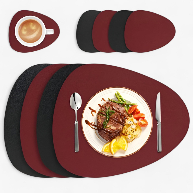 TableGrace – Elegante Dubbelzijdige Placemats en Onderzetters Sets