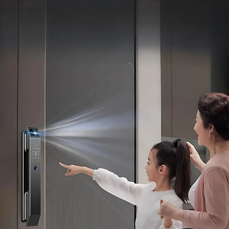 SmartTech - Slim Deurslot met 3D Gezichtsherkenning en Ingebouwde Camera