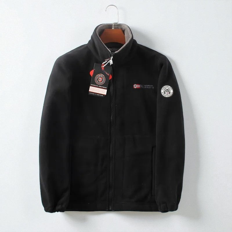 Anthony - Lange Mouw Jack met Staande Kraag en Rits Sluiting