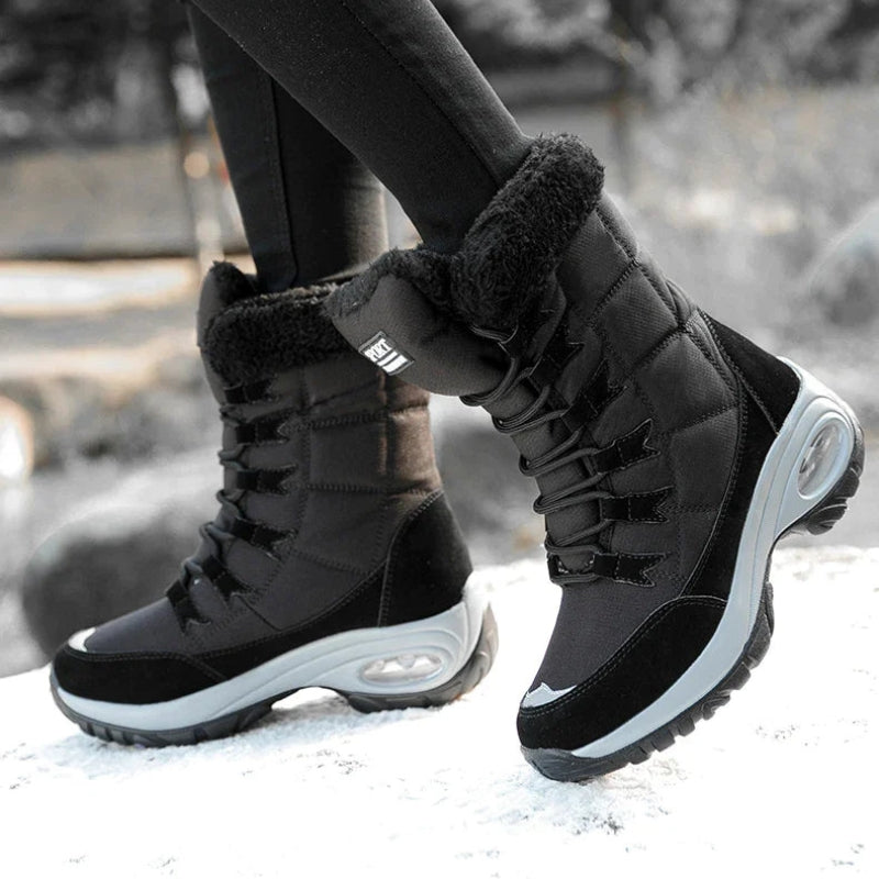 Hallie - Ronde teen Laarzen met Vetersluiting en Antislipzool