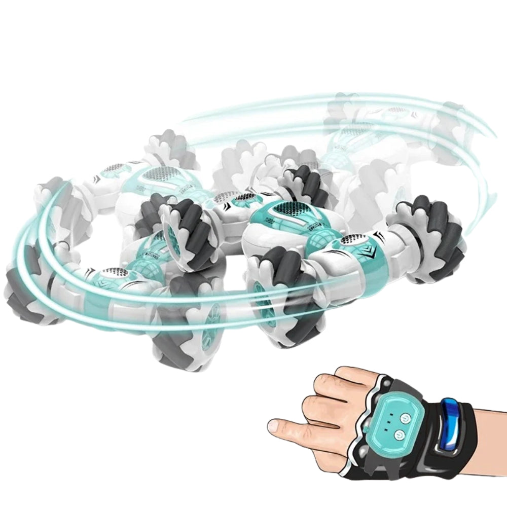 FlipRacer – Afstandsbediening stuntauto met bewegingssensor en dubbelzijdige trickdrive