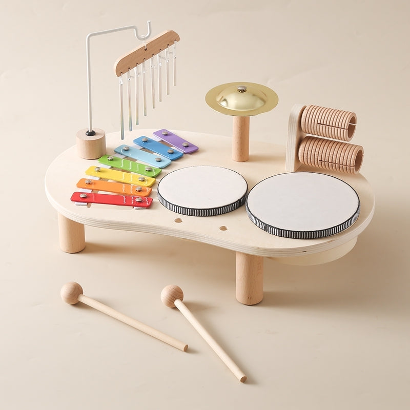 SoundPlay - Peutermuziektafel met xylofoon drums en cimbalen in één speelgoed