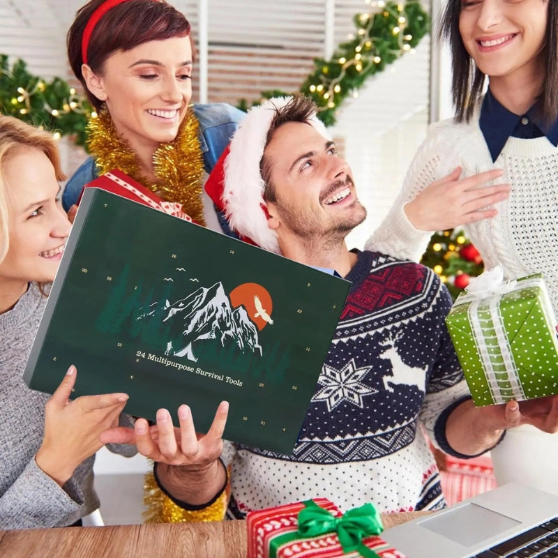 TrailTrek – Kerst Adventskalender met Outdoor Survival Set voor Avonturiers