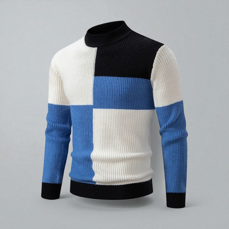 George - Lange Mouw Trui met Ronde Hals en Geribd Detail