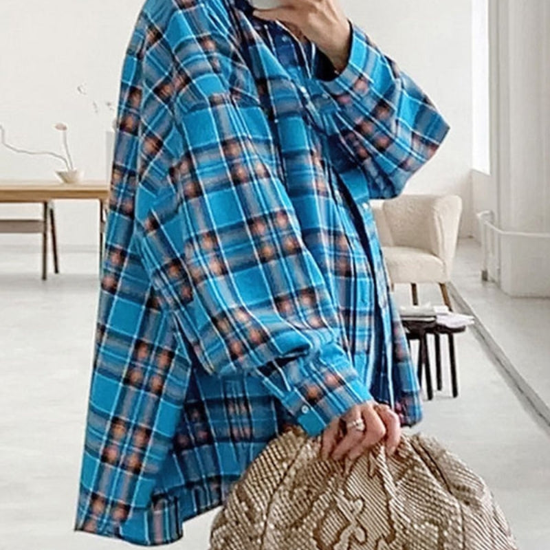 Clara - Oversized Lange Mouw Overhemd met Knopen