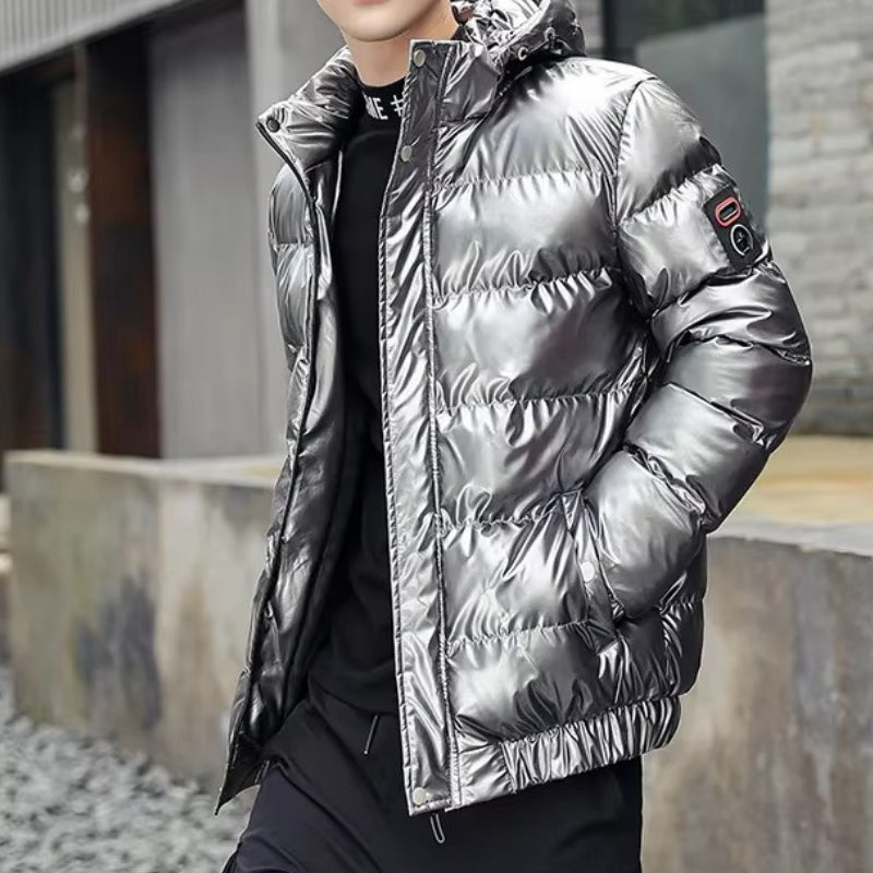 Jameson – Lange Mouw Gewatteerde Jas met Capuchon en Zijzakken