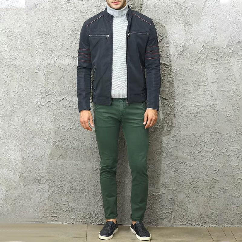 John - Lange Mouw Jas met Rits en Meerdere Compartimenten