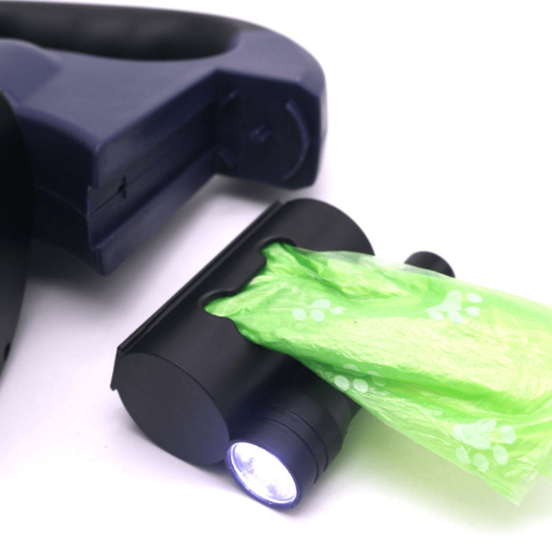 DogEase - Intrekbare dubbele hondenriem met zaklamp en klitvrije riemcontrole