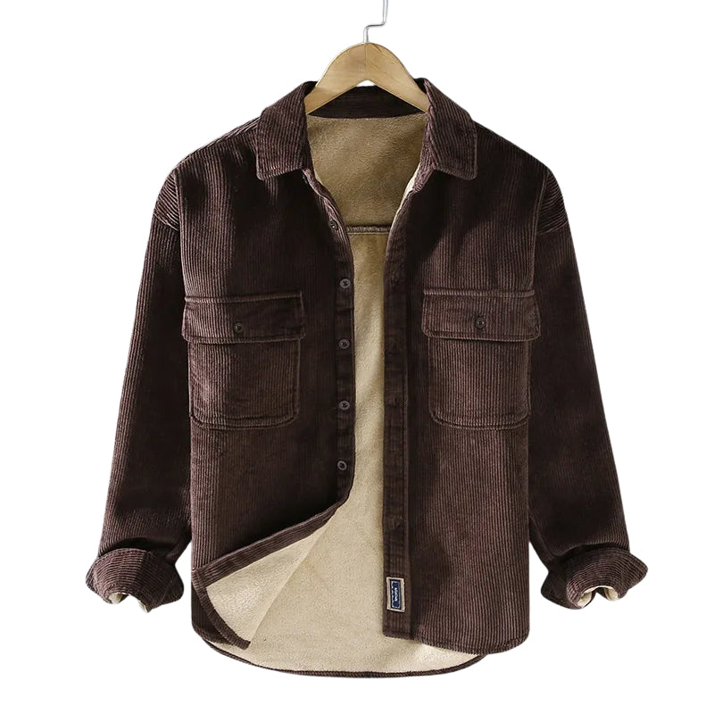 Charles – Casual Corduroy Overhemdjas met Lange Mouwen
