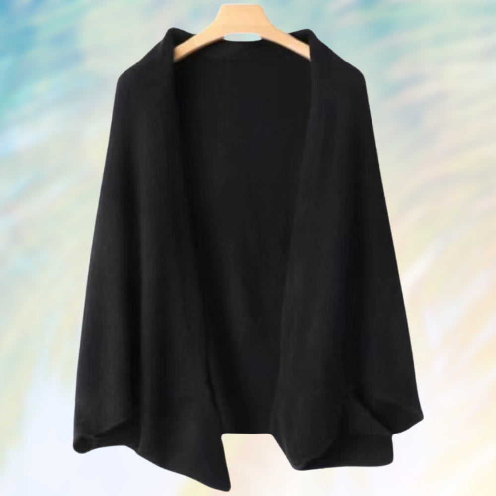 Ethena - Elegante wikkelsjaal met lange mouwen en comfortabele pasvorm