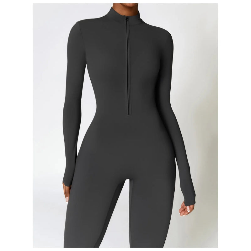 Zoey – Chique jumpsuit met lange mouwen en ritssluiting