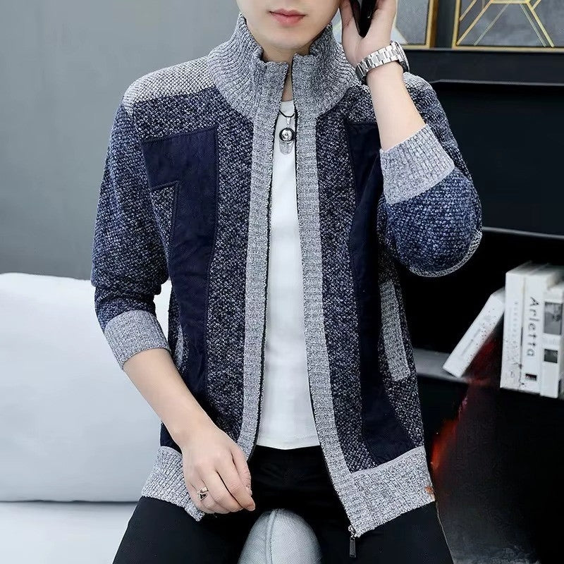 Nathan – Lange Mouw Jas met Rits en Opstaande Kraag