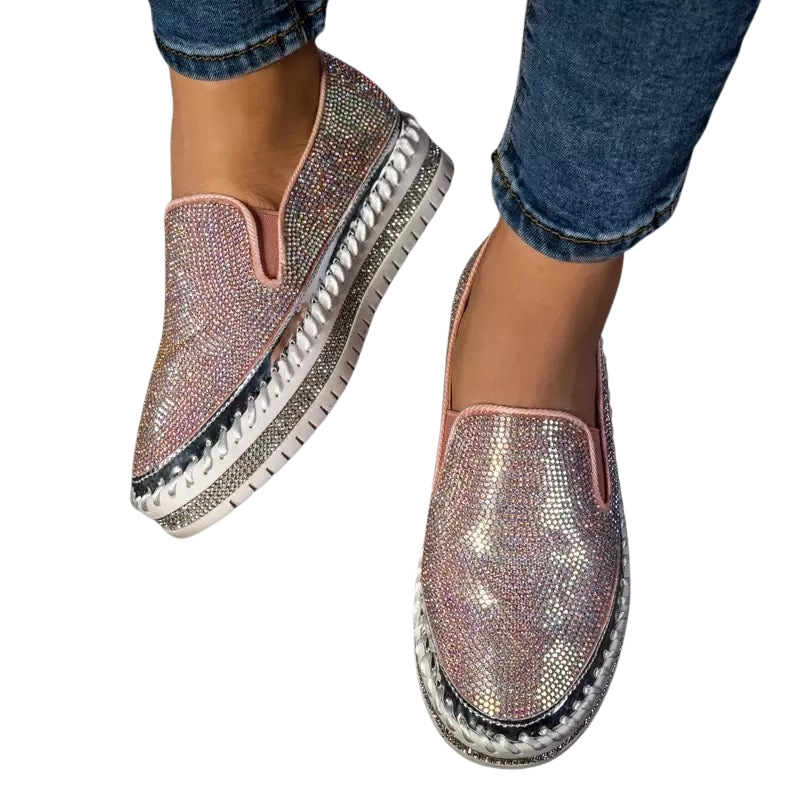 Elise – Antislip Platte Enkel Schoenen met Comfortabele Gewatteerde Binnenzool