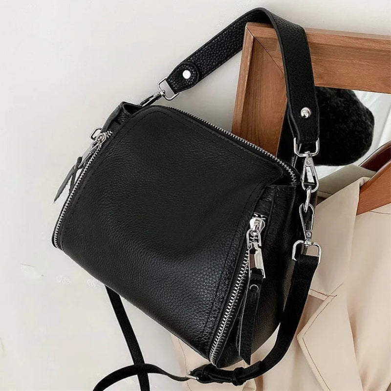 Reagan – Handtas met meerdere ritssluitingen en schouderband