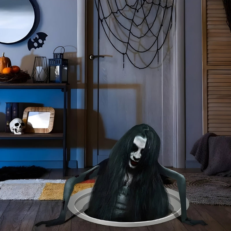 GhostGlam - Spookhuis Haar 3D Decals voor Vloeren en Ramen
