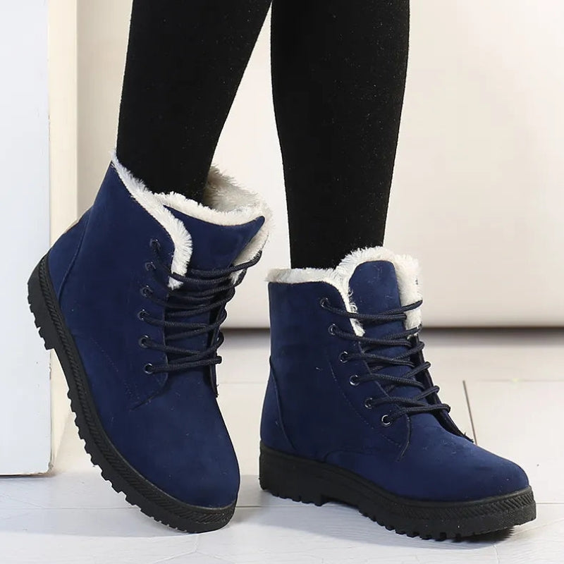 Halen - Ronde teen Laarzen met Vetersluiting en Antislipzool