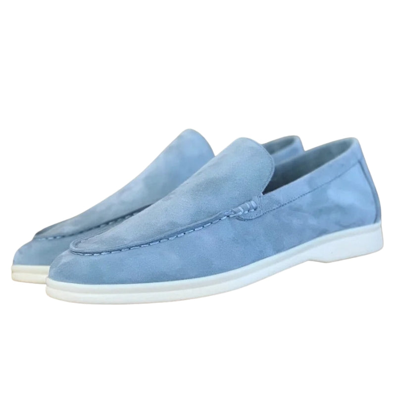 Dave – Klassieke Loafers van Runder Suède met Verfijnde Stiksels en Tijdloze Vorm