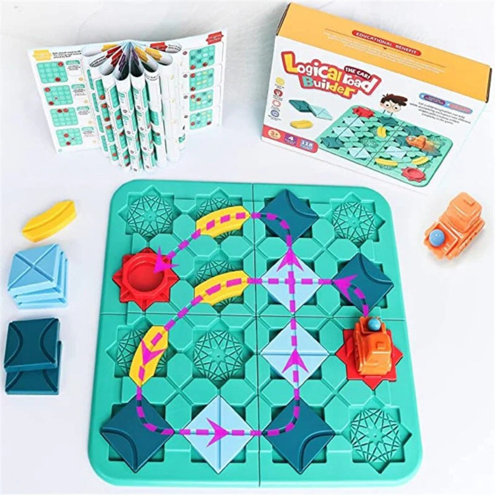 TrackLogic - Hersenkrakend autopuzzelspel met verplaatsbare blokken en een baanbouwuitdaging