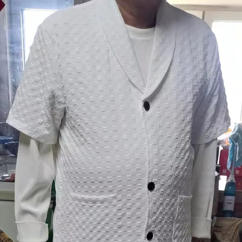 Theodore – Tweedelige Set met Korte Mouwen overhemd en Wijd Poot Broek