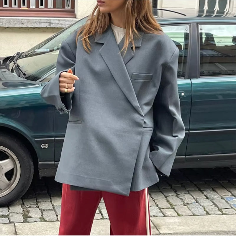 Josephine – Oversized Blazer met Lange Mouwen en Meerdere Zakjes