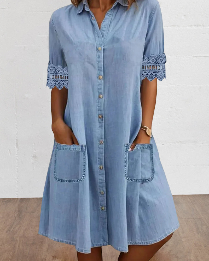 LaceCharm™ - Chique Jurk Met Praktische Zakken