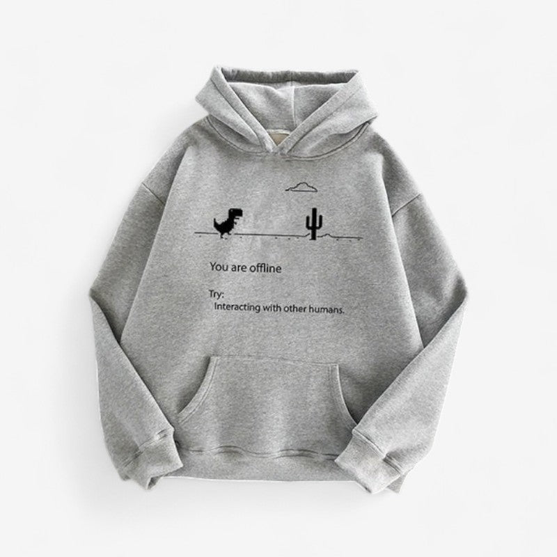 Adele - Lange Mouw Hoodie met Verstelbare Capuchon en Voorzakken