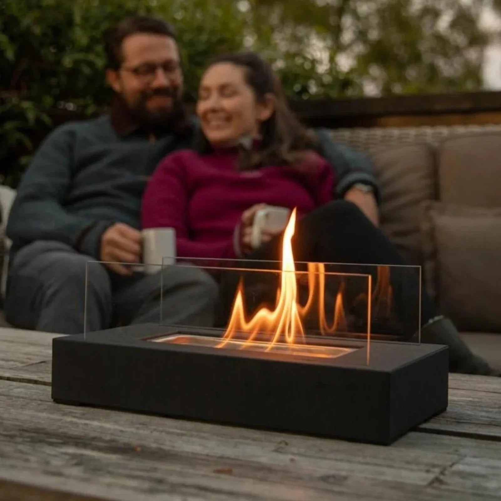 FlameCraft - Eigentijdse tafelmodel bio-ethanol haard voor elegante warmte
