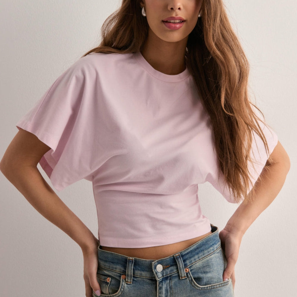 Hannah - Trendy T-hemd met ronde hals en korte mouwen