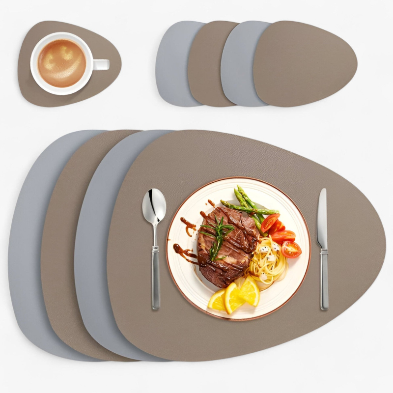 TableGrace – Elegante Dubbelzijdige Placemats en Onderzetters Sets