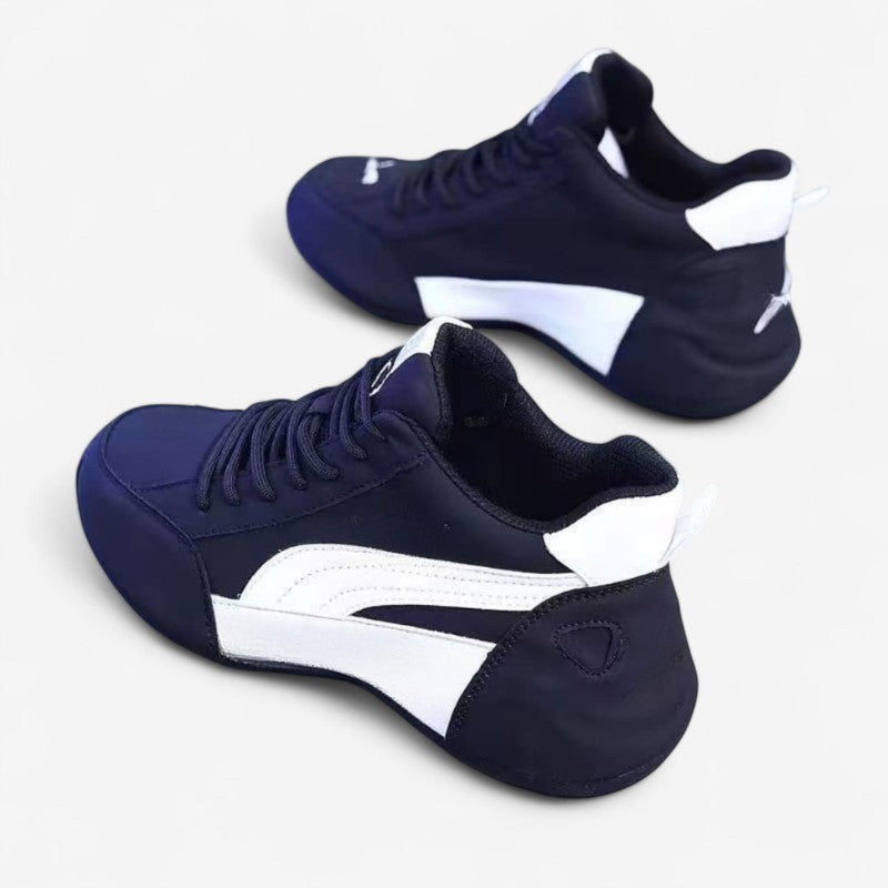 StepEase – Sneakers met Ronde Neus Slip On Ontwerp en Vetersluiting