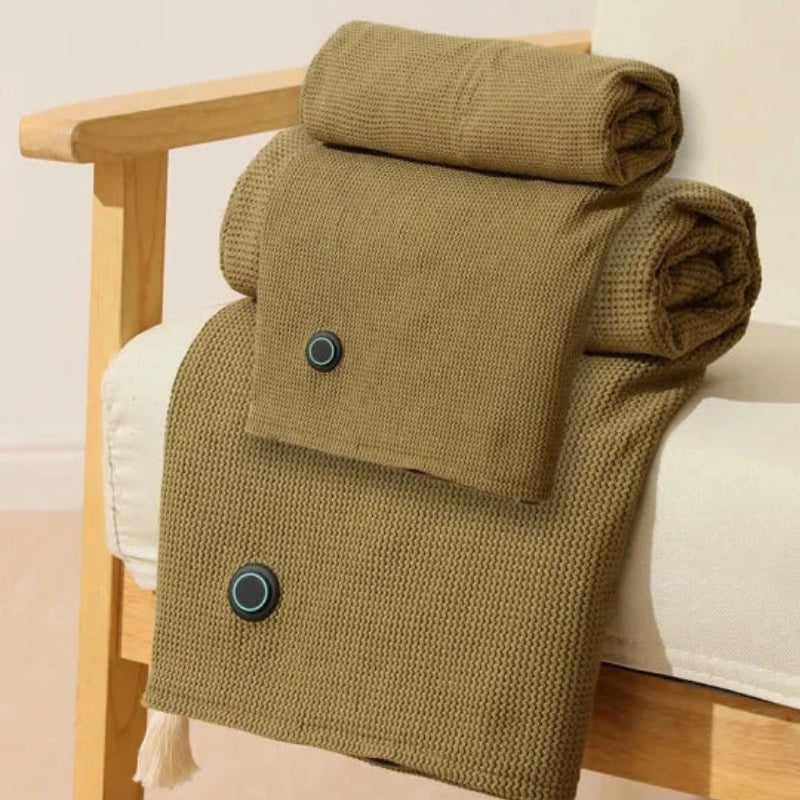 Lina – Draagbare USB Decke met Kwastjes en Wasbaar Ontwerp