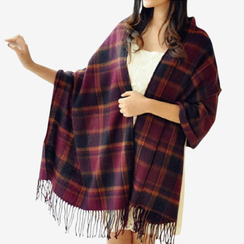 Jenna – Grote Sjaal met Decoratief Kwastje Ontwerp