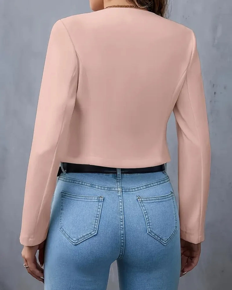 Grace - Elegante blazer met lange mouwen en ritszakken