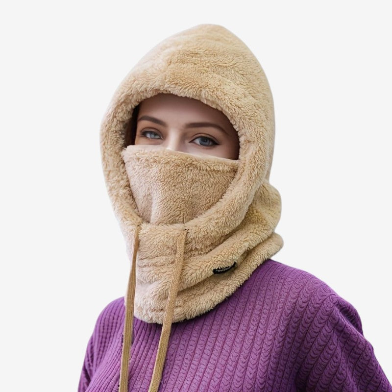 Isabella – Hoed met Capuchon Verstelbare Trekkoorden en Geïntegreerd Mondkapje